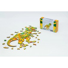 Фігурний дерев'яний пазл Тиранозавр Рекс A3 в картонній упаковці 129 деталей 00718