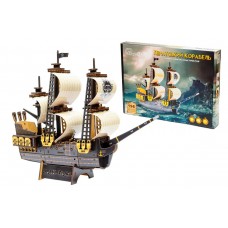 Дерев'яний 3D конструктор "Піратський Корабель" 196 деталей 00928										 																			