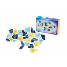 Дерев'яний пазл Мапа України на магнітах A4 в картонній упаковці 25 деталей 01350 