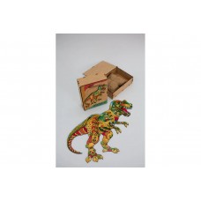 Фігурний дерев'яний пазл Тиранозавр Рекс A3 в дерев'яній упаковці 129 деталей 03114