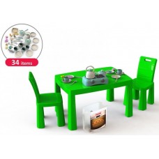 Кухонний набір, стіл та стільці Долоні (04670/2) Зелений