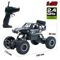 SL-110AB Автомобіль OFF-ROAD CRAWLER з р/к ROCK SPORT чорний, акум. 3,6V, метал. корпус, 1:20