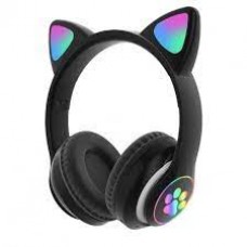 Бездротові Bluetooth навушники для дітей дитячі STN-28 з котячими вушками, що світяться, LED RGB підсвіткою