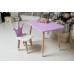Дитячий прямокутний стіл та стільчик фіолетова корона для ігор та уроків