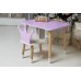 Дитячий прямокутний стіл та стільчик фіолетова корона для ігор та уроків