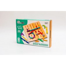 Геометрична розвиваюча дошка Монтессорі 56 комбінацій 27260