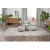 75137 Надувне крісло Bestway, 107 х 99 х 80 см, пуфик 48 х 48 х 36 см