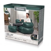 75137 Надувне крісло Bestway, 107 х 99 х 80 см, пуфик 48 х 48 х 36 см