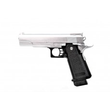 G6S Страйкбольний пістолет Galaxy Colt M1911 Hi-Capa з кобурою метал сильвер