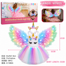 G525208-D2401-1B Казковий дитячий костюм «Єдиноріг-ангел» Angel Wings зі світними електричними крилами
