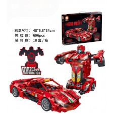Конструктор Робот-трансформер/Ферарі 2в1 696 деталей G262996-fc9113