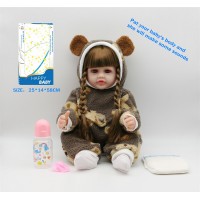 G433922-E15-603Z Лялька-немовля 55см з пляшкою, соскою, підгузком і функцією вібрації та українськім чіпом