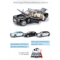 G458901-DC24102 Металева машинка 1:24 Rolls-Royce Phantom 3 кольори інерція, світло, звук  