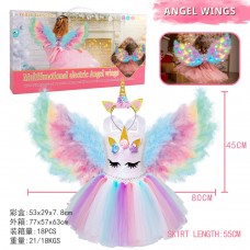 G525208-D2401-1B Казковий дитячий костюм «Єдиноріг-ангел» з електричними крилами, що світяться Angel Wings