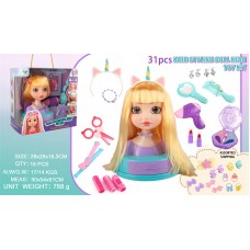 G541635-SR001 Лялька для макіяжу дитячий перукар 31 аксесуар 4в1