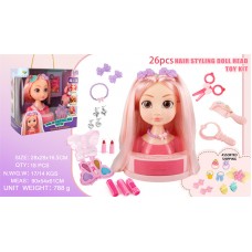 G541636-SR002 Лялька для макіяжу дитячий перукар 26 аксесуарів 4в1
