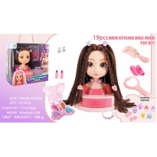G541639-SR005 Лялька для макіяжу дитячий перукар 19 аксесуарів 4в1