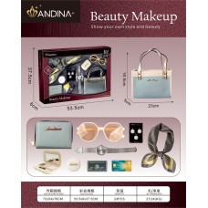 G560427-676-1 Дитячий ігровий набір аксесуарів ANDINA «Beauty Makeup» сумочка, хустинка, сережки, окуляри, пудра, тіні