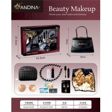 G560431-676-5 Дитячий ігровий набір аксесуарів «Beauty Makeup» сумочка, косметичка, хустинка, помада, сережки, туш