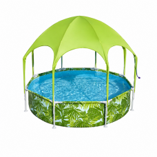 56432 Каркасний басейн Bestway Splash-in-Shade Play Pool 244×51 см з тентом та водяним розпилювачем