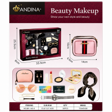 G560433-676-7 Дитячий ігровий набір аксесуарів та косметики «Beauty Makeup» сумочка, хустинка, окуляри, помада, гаманець, сережки
