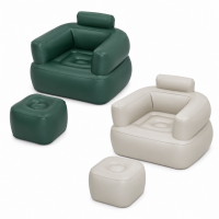 75137 Надувне крісло Bestway з пуфиком, 107 × 99 × 80 см