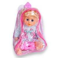 G488644-E05-1 Іграшкова лялька 35 см із живими очима, у комплекті з пляшечкою та соскою, з українським чипом 2 кольори