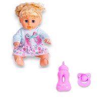 G488644-E05-1 Іграшкова лялька 35 см із живими очима, у комплекті з пляшечкою та соскою, з українським чипом 2 кольори