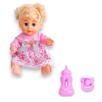 G488644-E05-1 Іграшкова лялька 35 см із живими очима, у комплекті з пляшечкою та соскою, з українським чипом 2 кольори